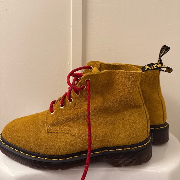 Dr. Martens 101 Tan Brown Suede 6" Ankle Boots CL01X Men - Picture 1 of 4